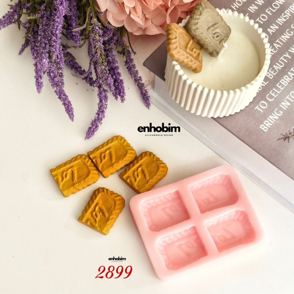 Bisküvi Lotus yarım 4lü set silikon kalıp