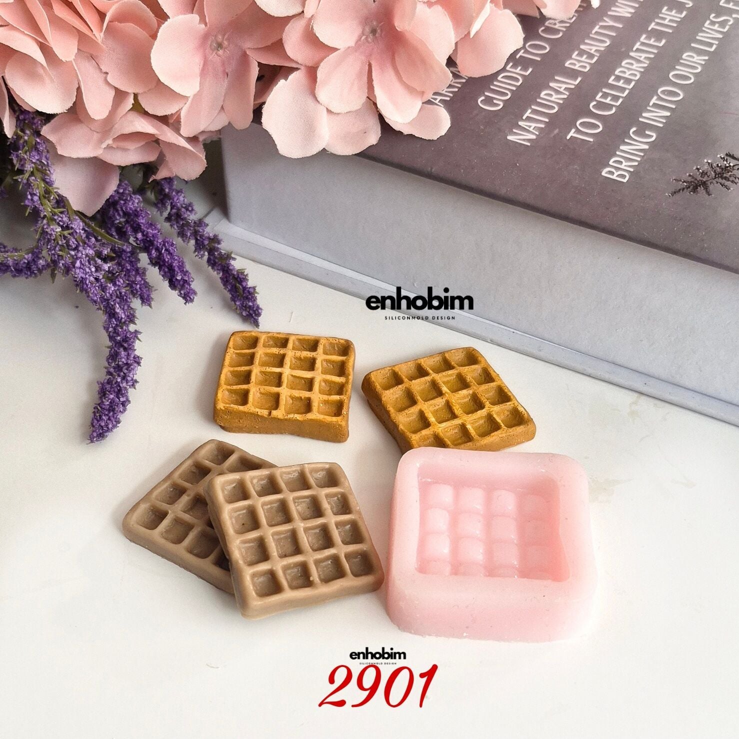 Mini Waffle Tek Tam boy silikon kalıp
