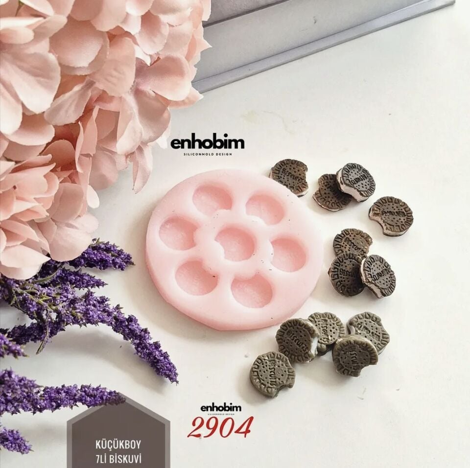 Küçük boy Bisküvi Kremalı oreo 7li Set Silikon kalıp