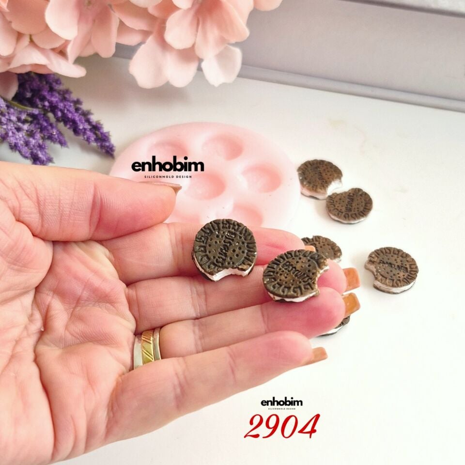 Küçük boy Bisküvi Kremalı oreo 7li Set Silikon kalıp