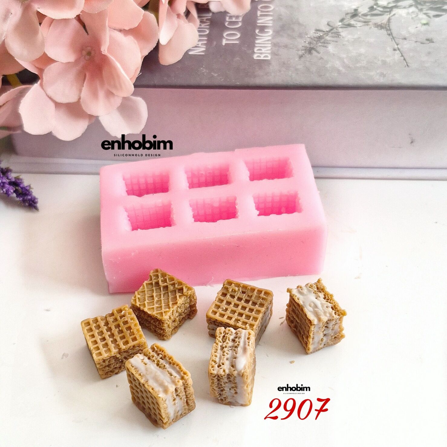 Gofret mini küp form 6lı Set silikon kalıp