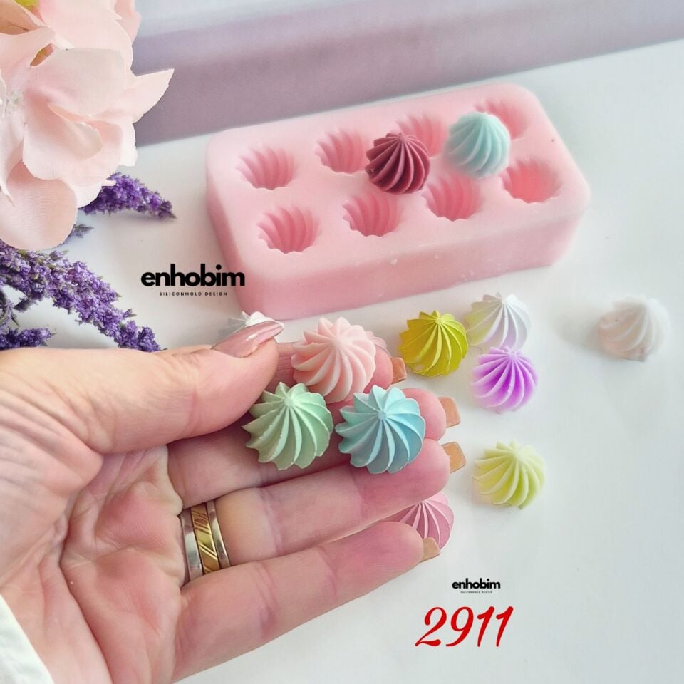 Mini Beze Krema 8li set Silikon Kalıp