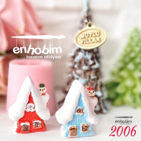 Minik Ev Kardan Adamlı silikon kalıp