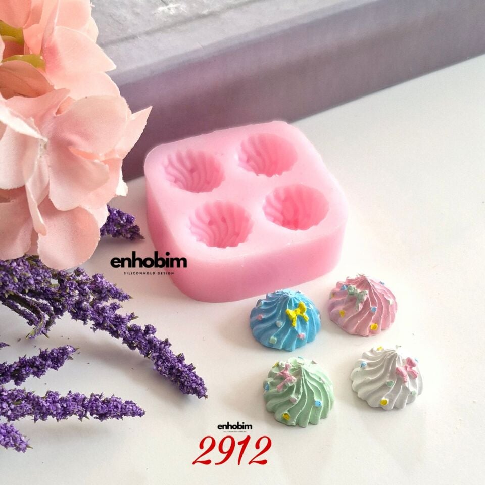 Beze krema mini 4lü set silikon kalıp