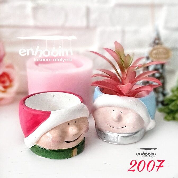 Saksı Atkılı Çocuk silikon kalıp