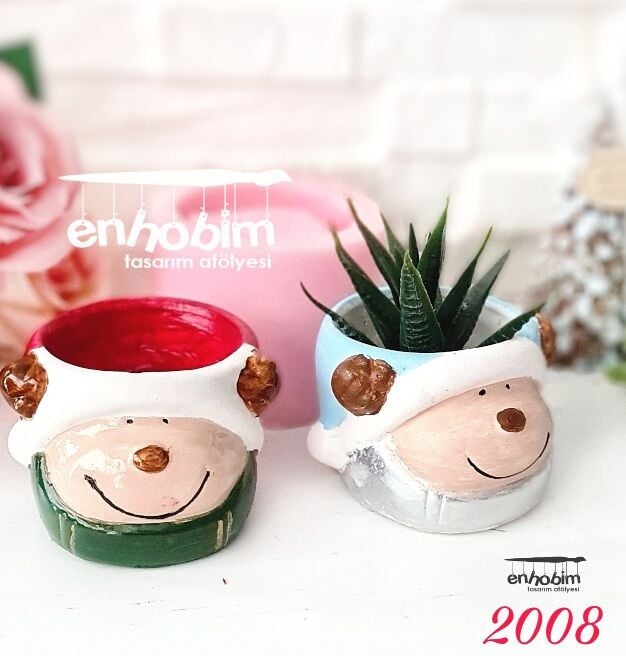 Saksı Geyik silikon kalıp