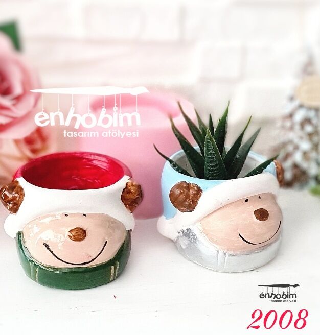 Saksı Geyik silikon kalıp