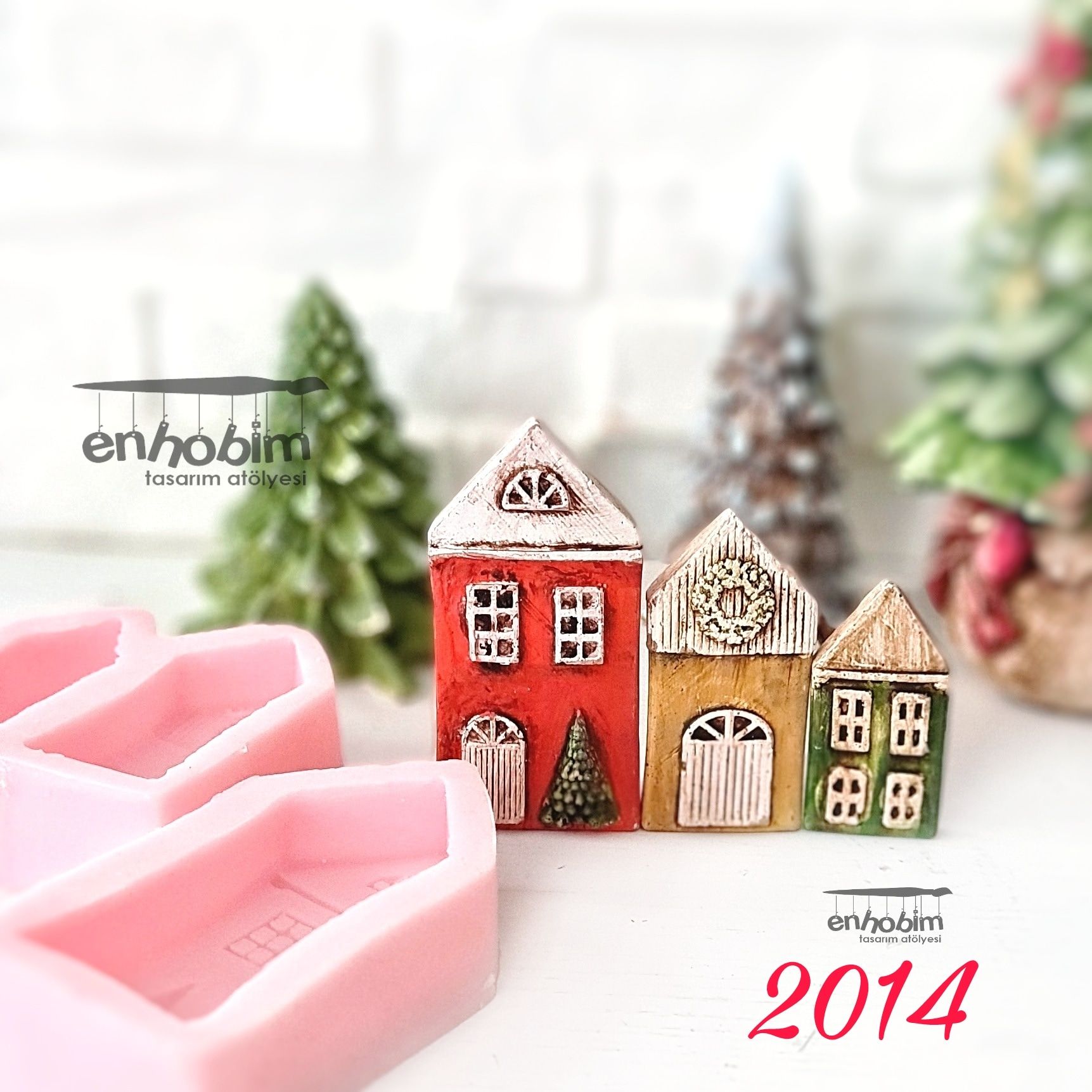 Sıralı 3lü Evler SET silikon kalıp