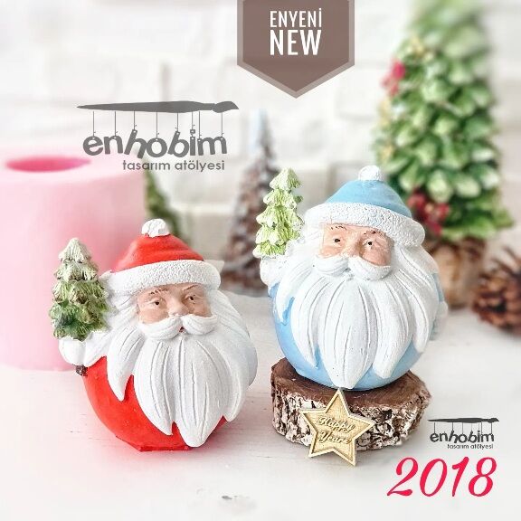 Noel Baba Tombul silikon kalıp