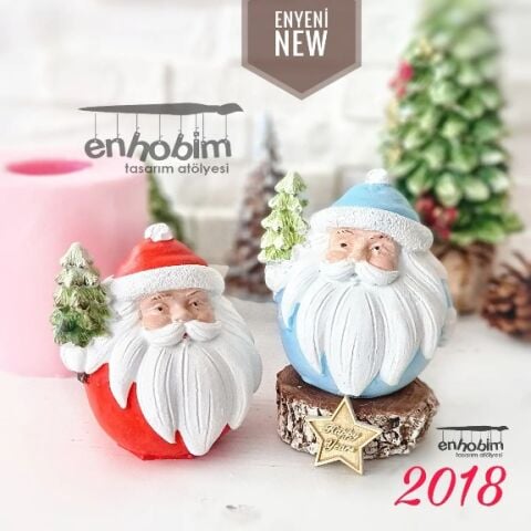 Noel Baba Tombul silikon kalıp