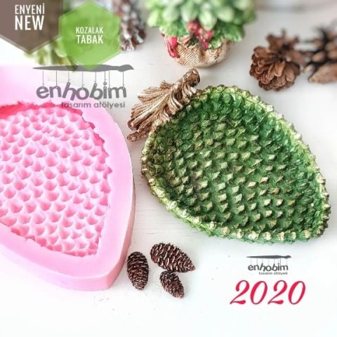 Kozalak Tabak silikon kalıp