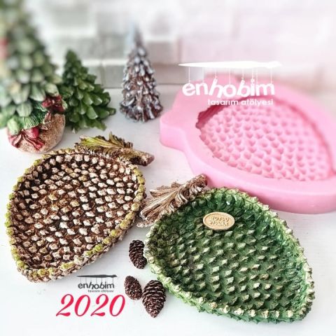 Kozalak Tabak silikon kalıp