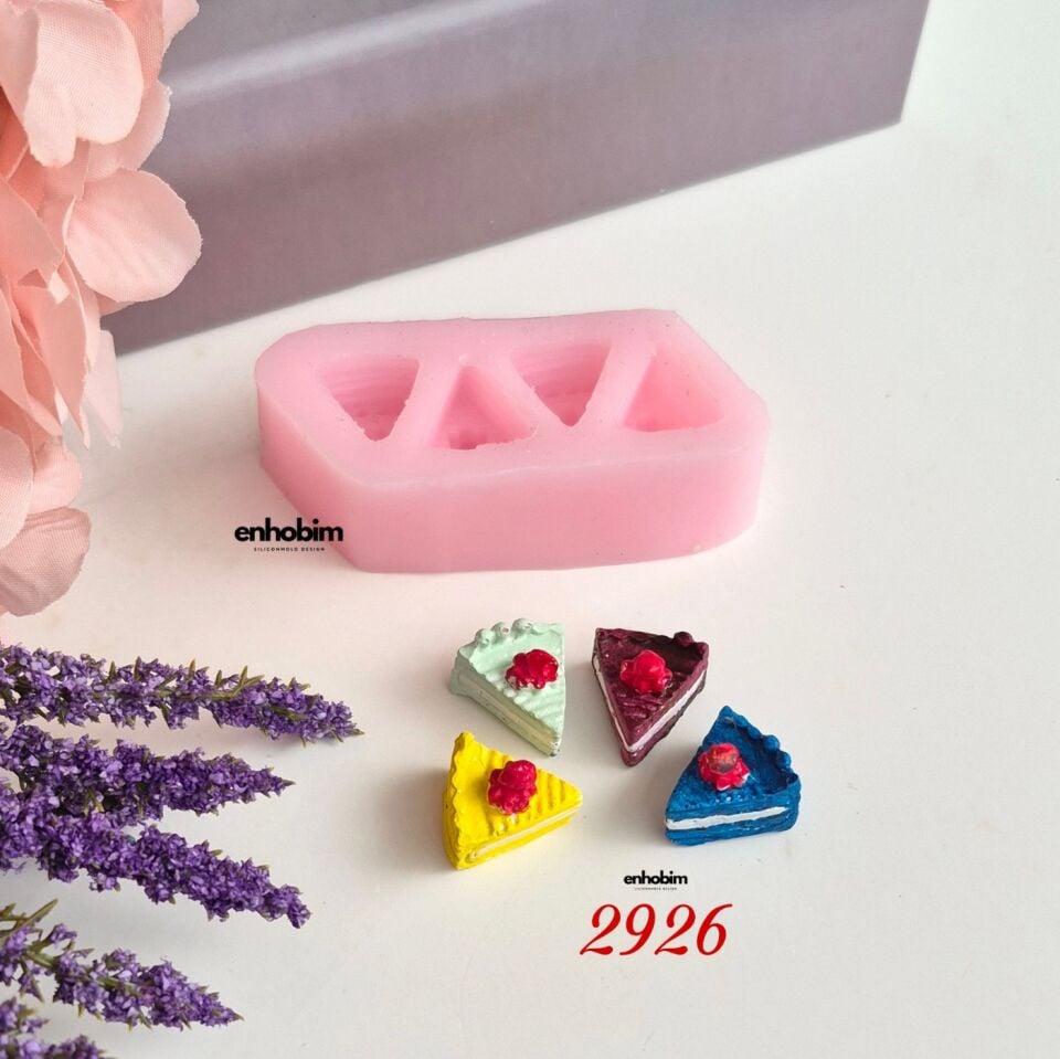 Mini Pasta Dilimleri 4lü Set silikon kalıp