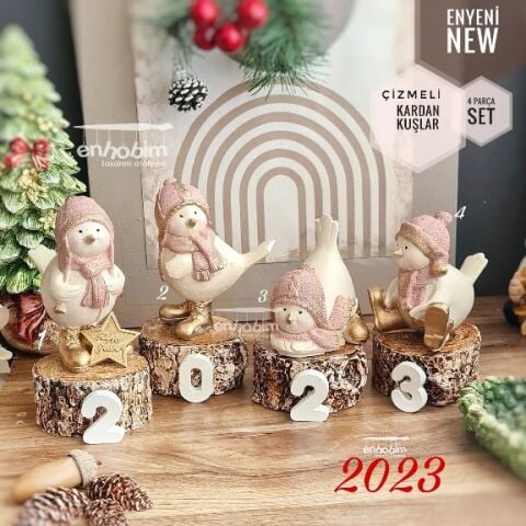 Kardan Kuşlar 4lü set silikon kalıp