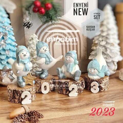 Kardan Kuşlar 4lü set silikon kalıp