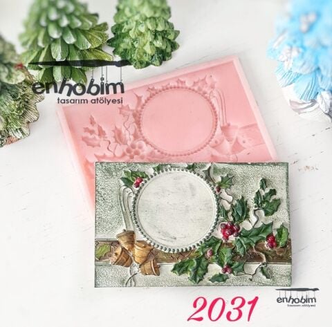 Yılbaşı Kartpostal silikon kalıp