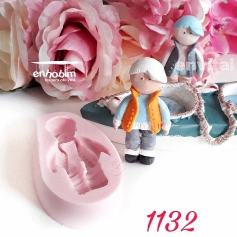 Şapkalı çocuk silikon kalıp