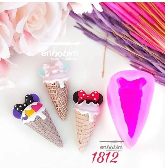 Minie Mause Dondurma Külah silikon kalıp