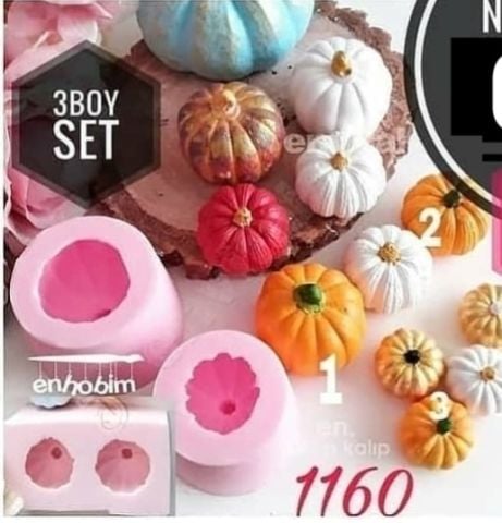 1160 3 boy Kabak set silikon kalıp