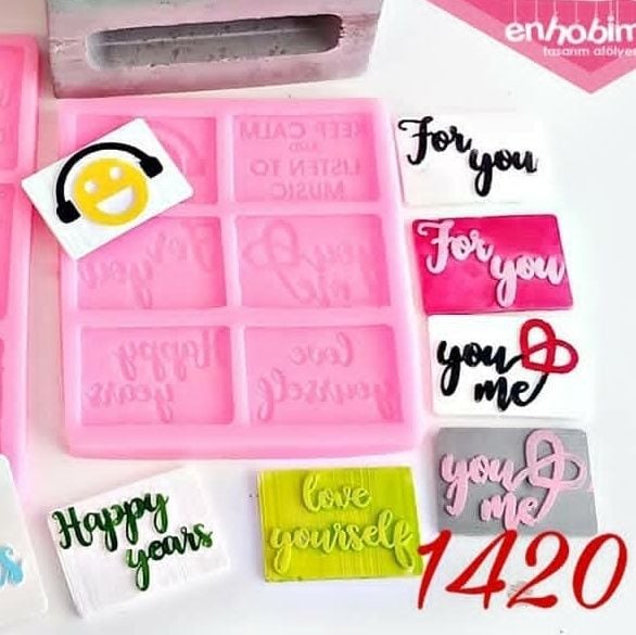 6lı Küçük etiket set silikon kalıp