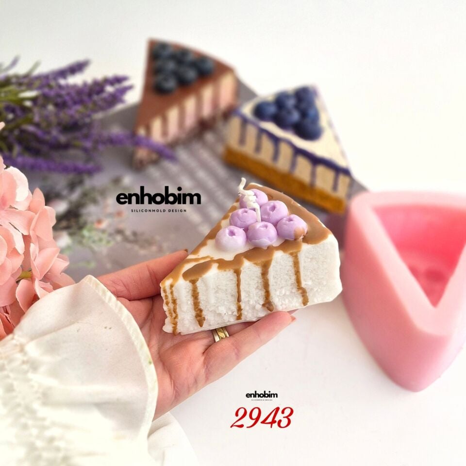 Blueberry Yaban Mersini Detaylı pasta mum silikon kalıp