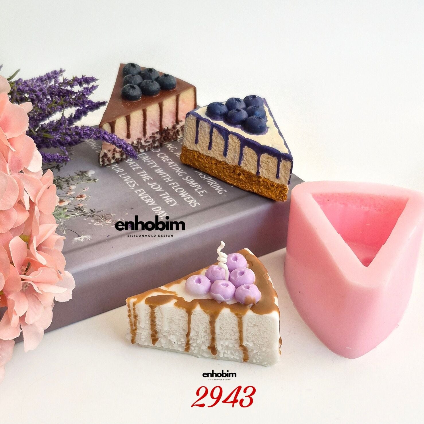 Blueberry Yaban Mersini Detaylı pasta mum silikon kalıp