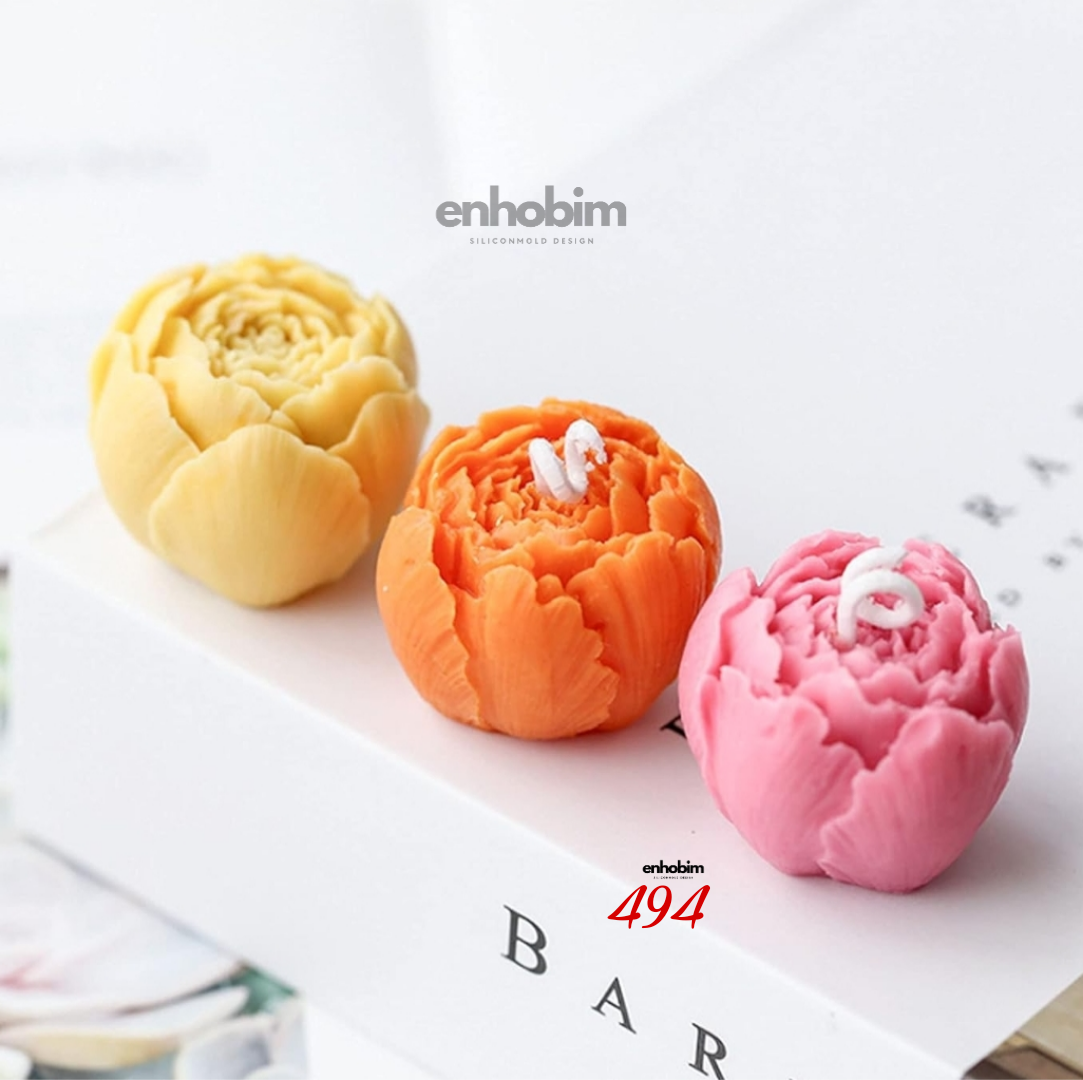 Küçük şakayık gül silikon kalıp