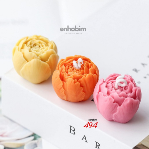 Küçük şakayık gül silikon kalıp