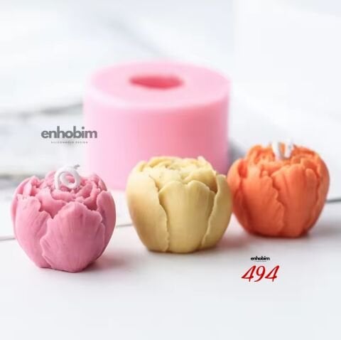 Küçük şakayık gül silikon kalıp