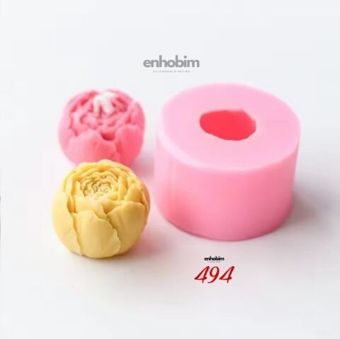 Küçük şakayık gül silikon kalıp