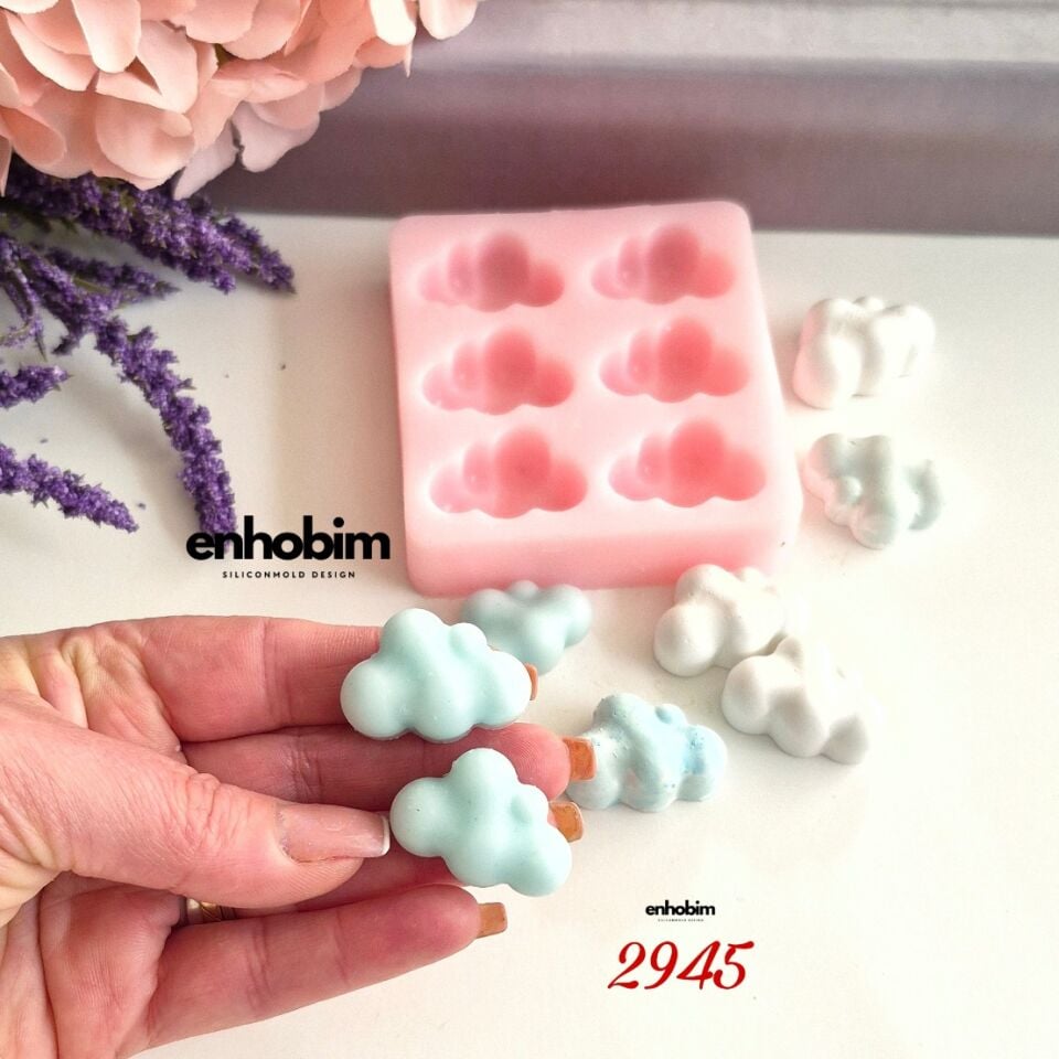 Mini Bulutlar 6 lı Set silikon kalıp