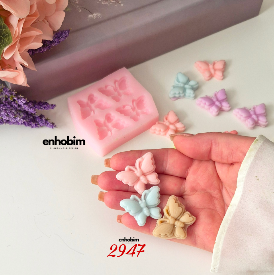 Kelebekler mini 4lü Set silikon Kalıp