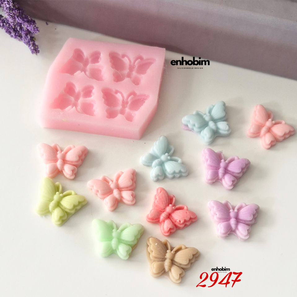 Kelebekler mini 4lü Set silikon Kalıp
