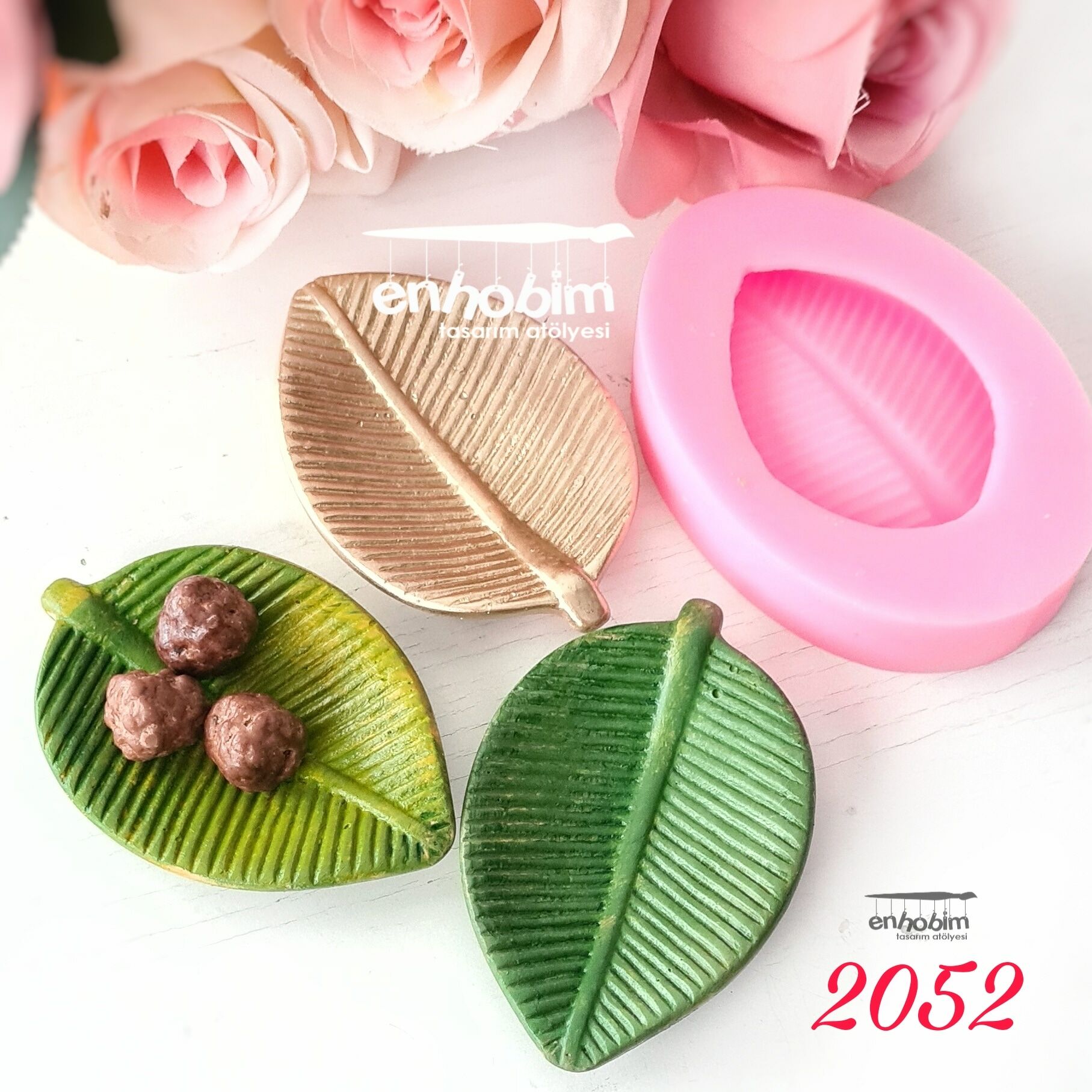 Yaprak Lokumluk Sunumluk Silikon kalıp