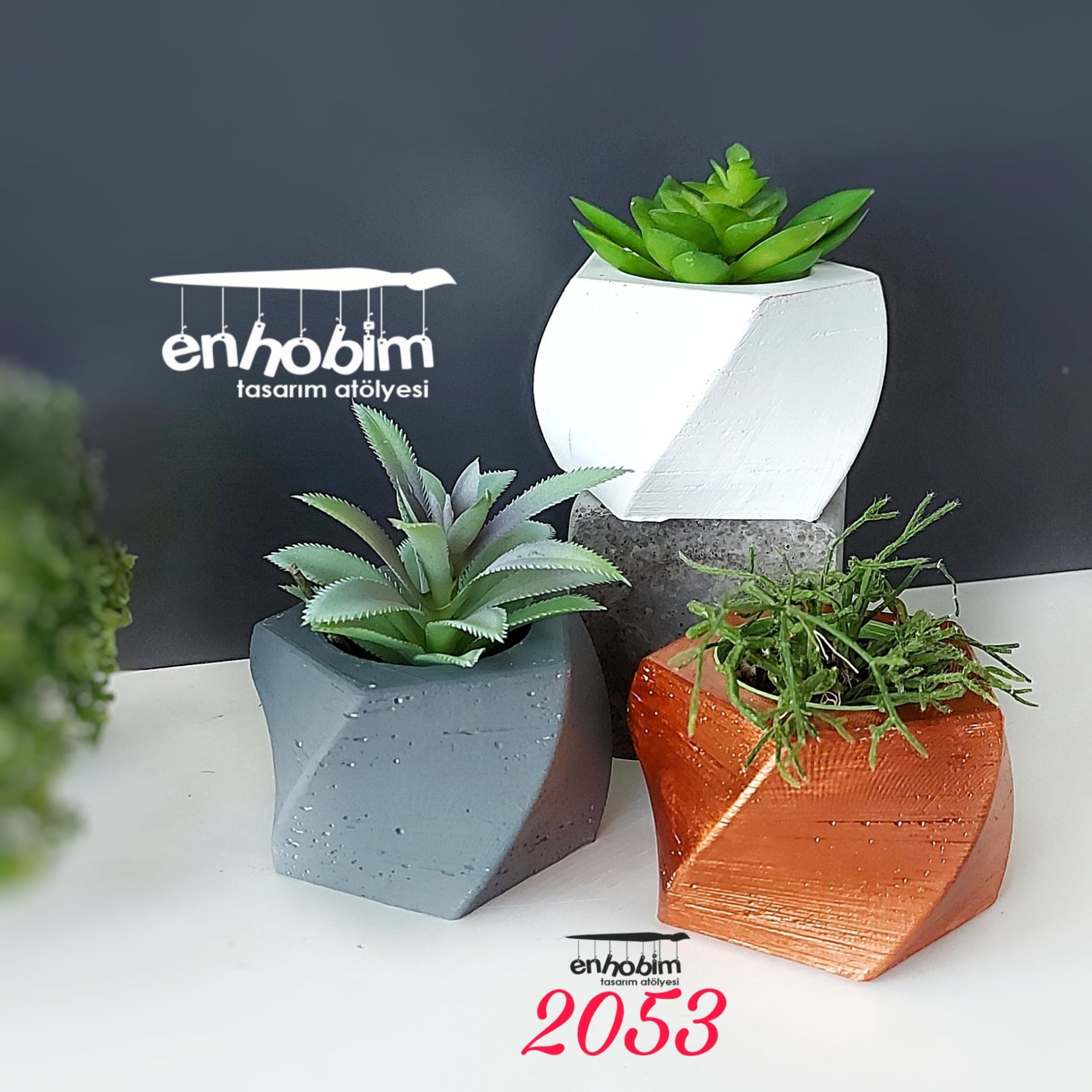 Geometri Saksı Silikon Kalıp
