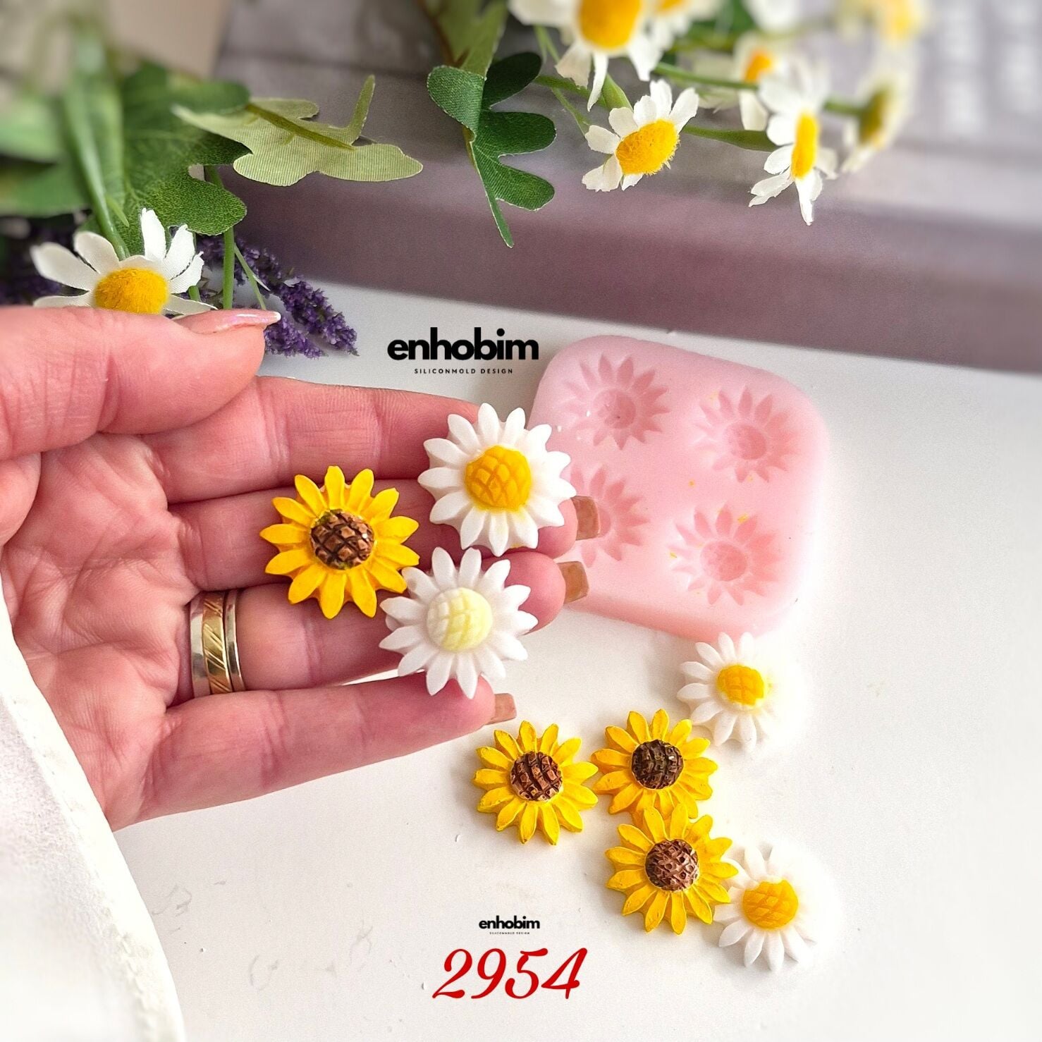 Papatya Mini Çiçek 4 lü Set silikon kalıp
