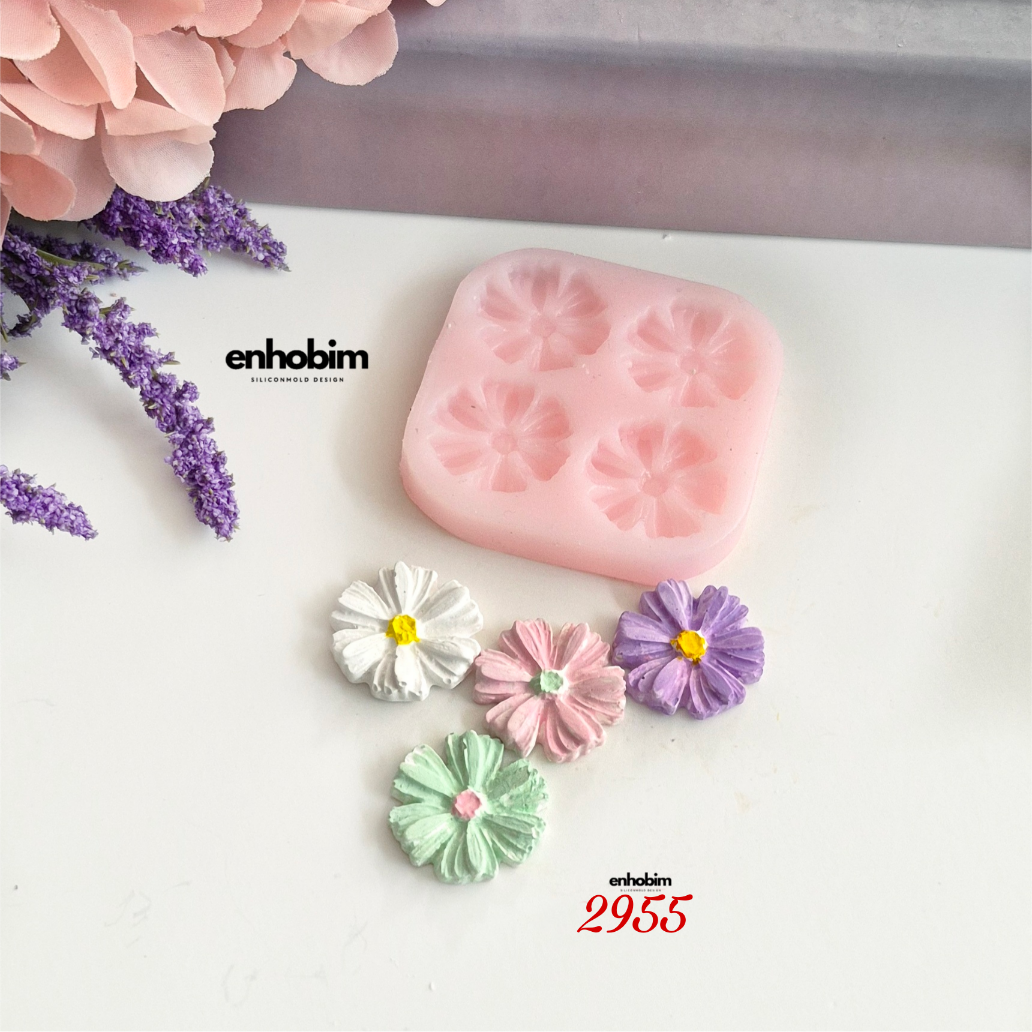 Mini Çiçekler 4 lü Set silikon kalıp