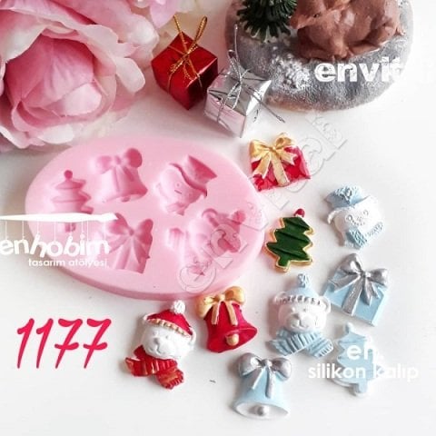 Yılbaşı çocuklu obje silikon kalıp