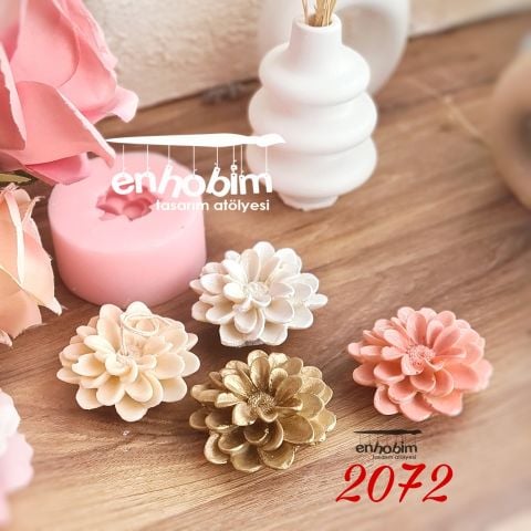 Çiçek Mum Silikon Kalıp