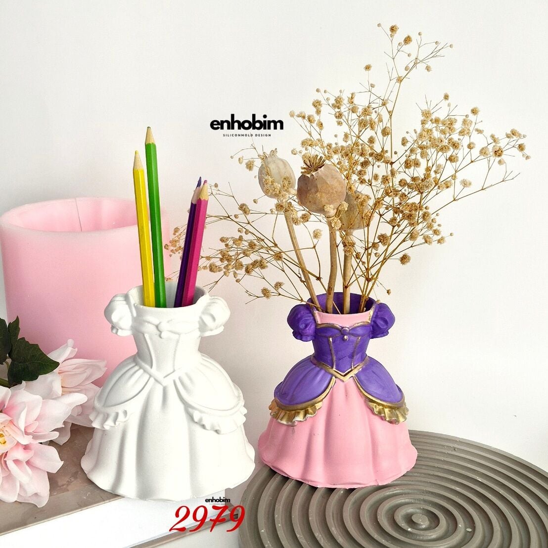 Elbise Vazo & Kalemlik Silikon Kalıp