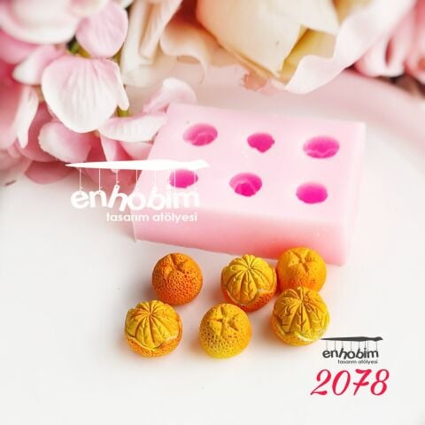 6lı Minik Portakal Silikon Kalıp