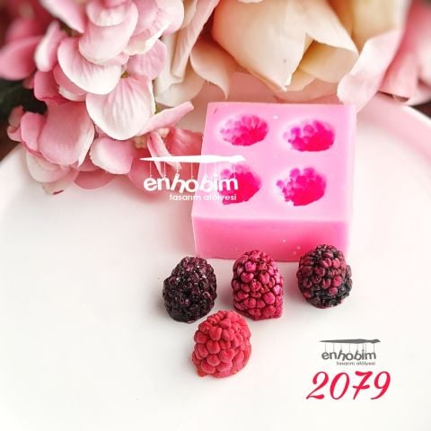 4lü Böğürtlen Silikon Kalıp