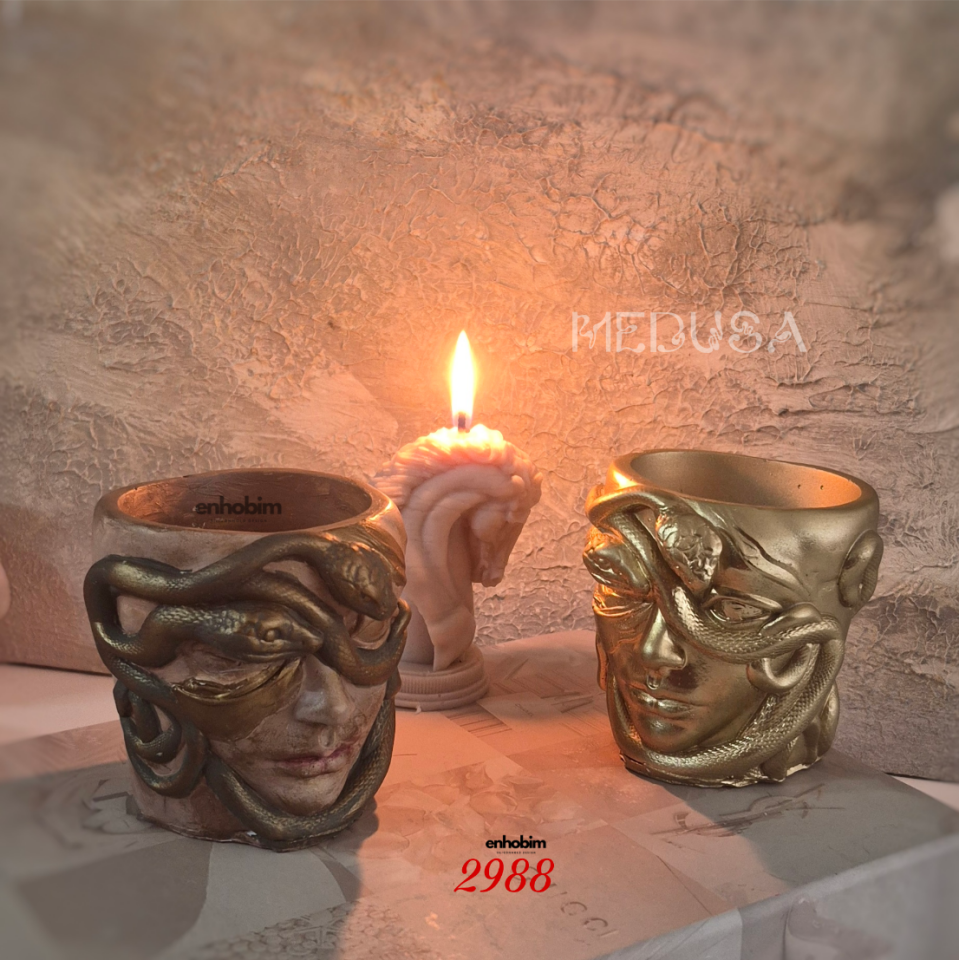 Medusa Saksı Vazo Silikon Kalıp