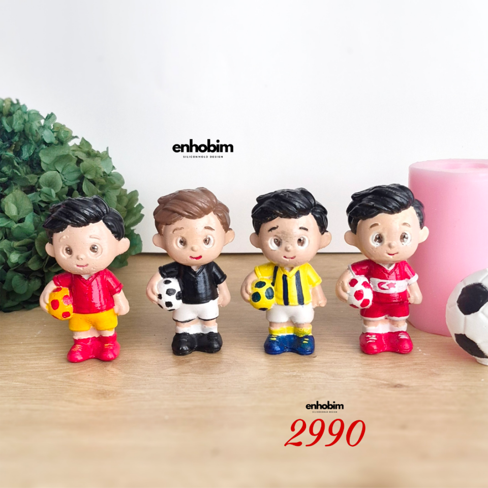 Futbolcu Çocuk temalı Silikon Kalıp