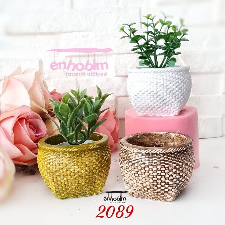 Mini Sepet Saksı Silikon kalıp