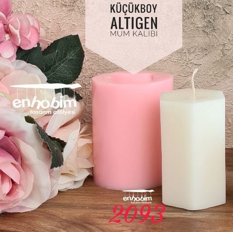 Altıgen küçük boy mum silikonkalıp