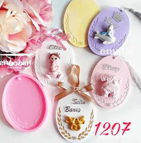 Oval başak desen taban silikon kalıp