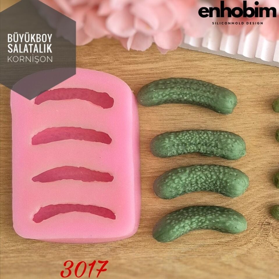 Büyük Boy  kornişon salatalık silikon kalıp