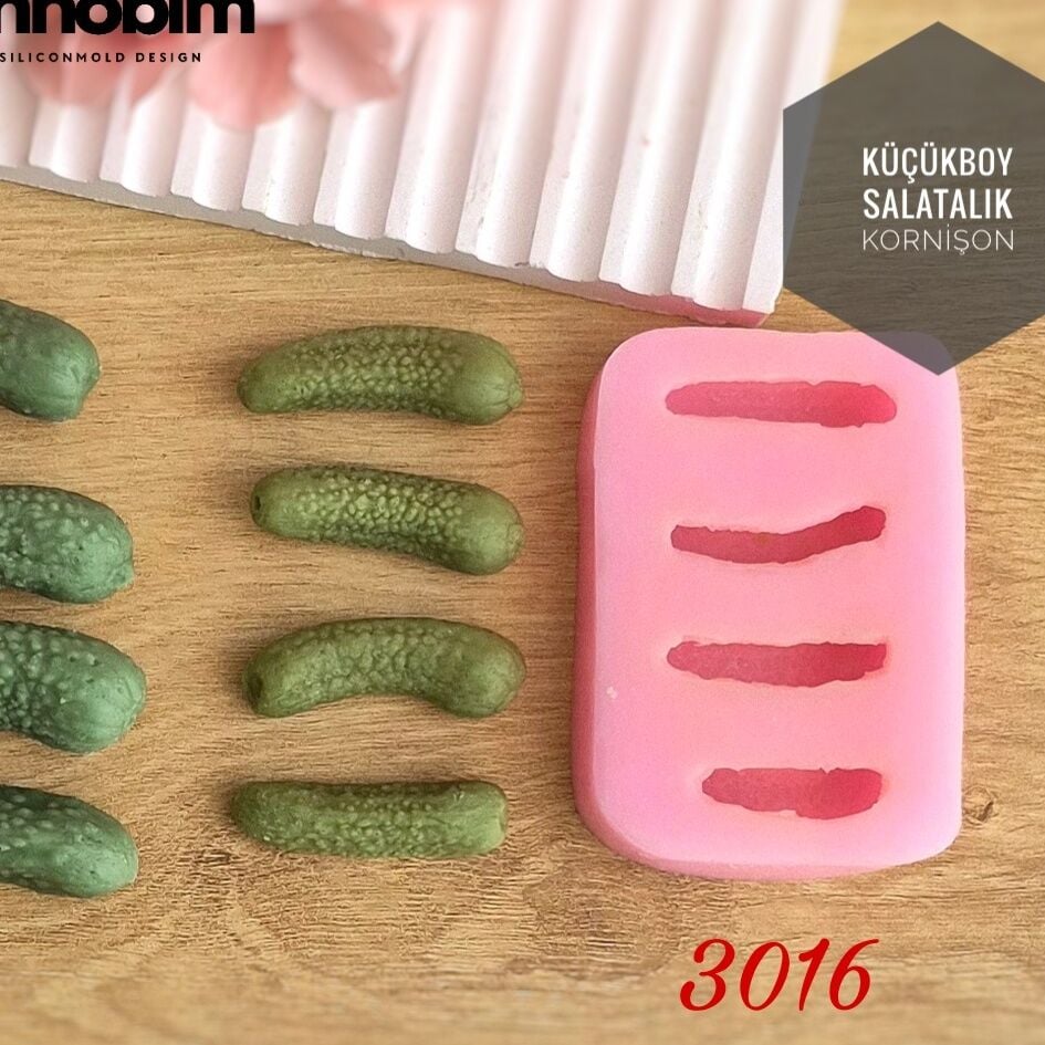 Küçük Boy Kornişon salatalık Silikon Kalıp