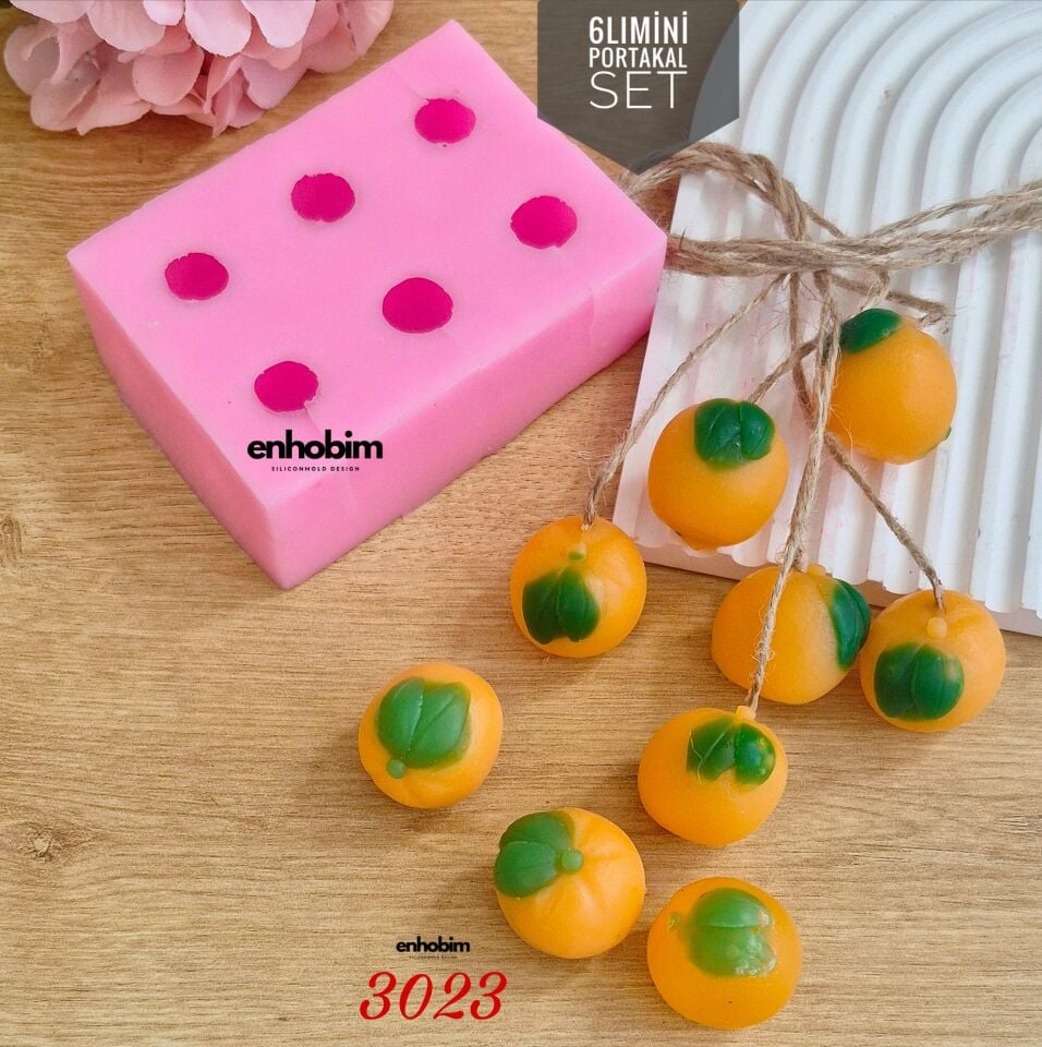 Portakal 6lı Set Silikon kalıp